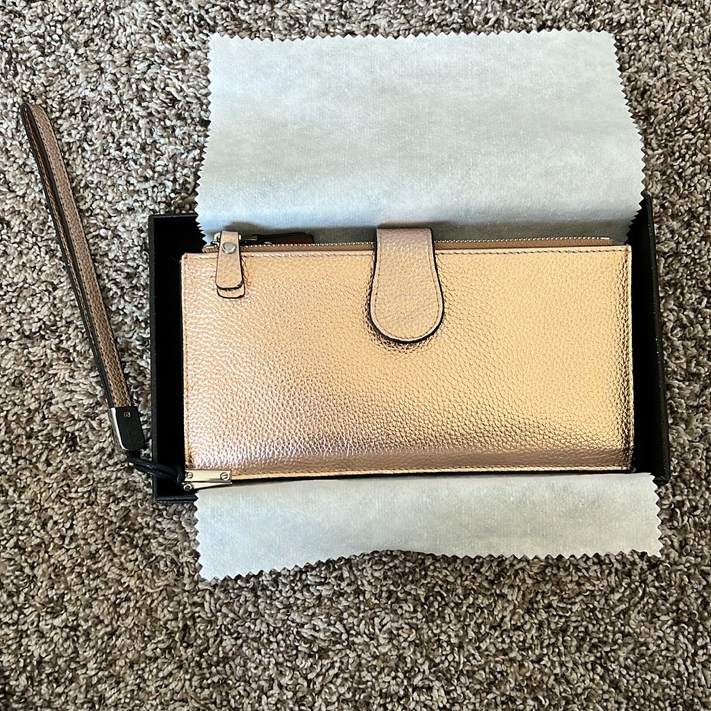 Rose gold wristlet